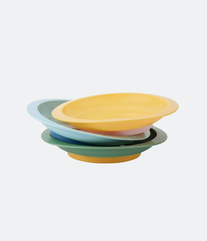 Lot de 3 assiettes antidérapantes