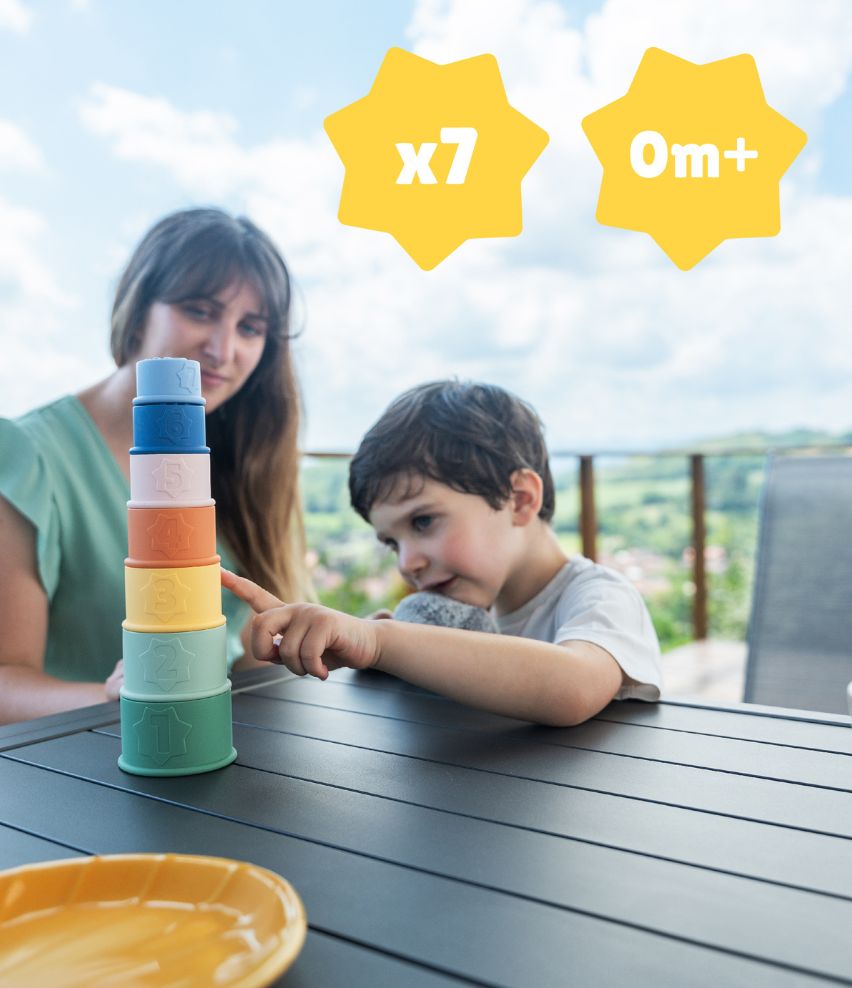 Jouets de bain empilables