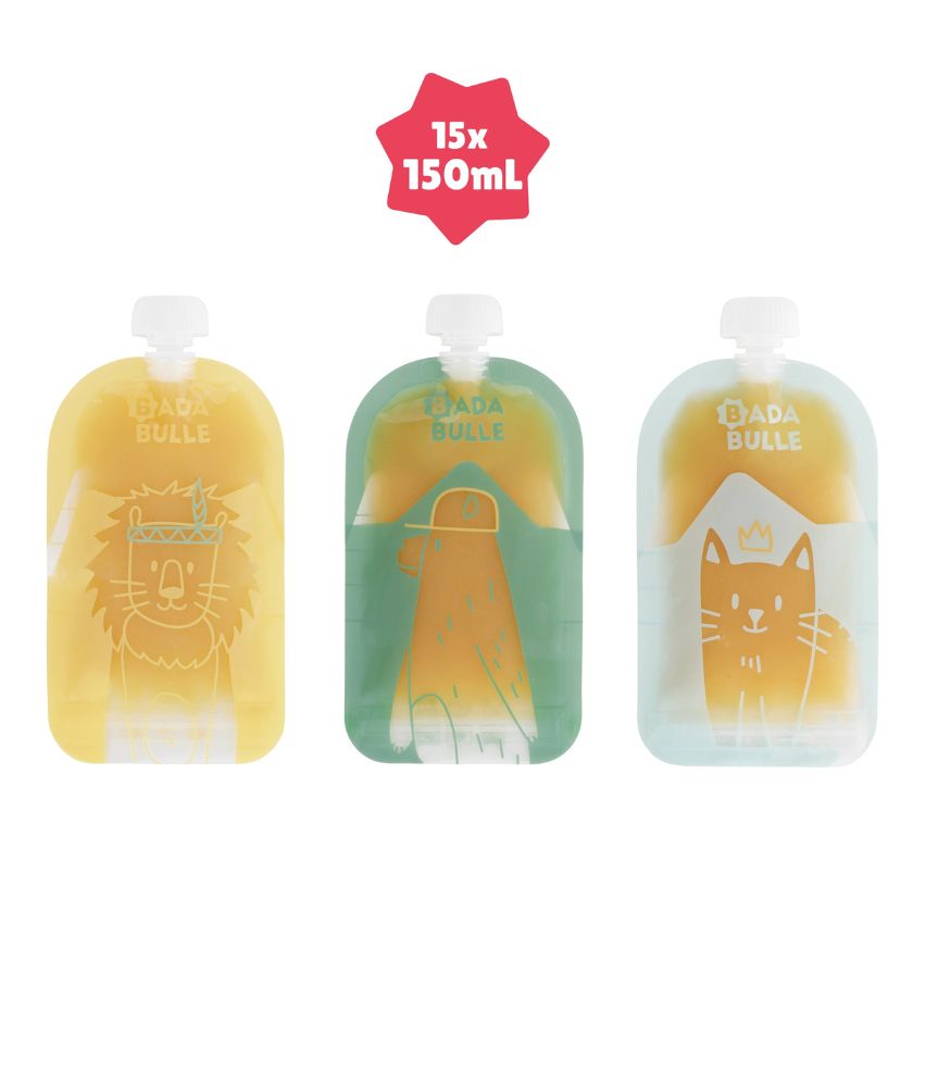 Lot de 15 gourdes réutilisables