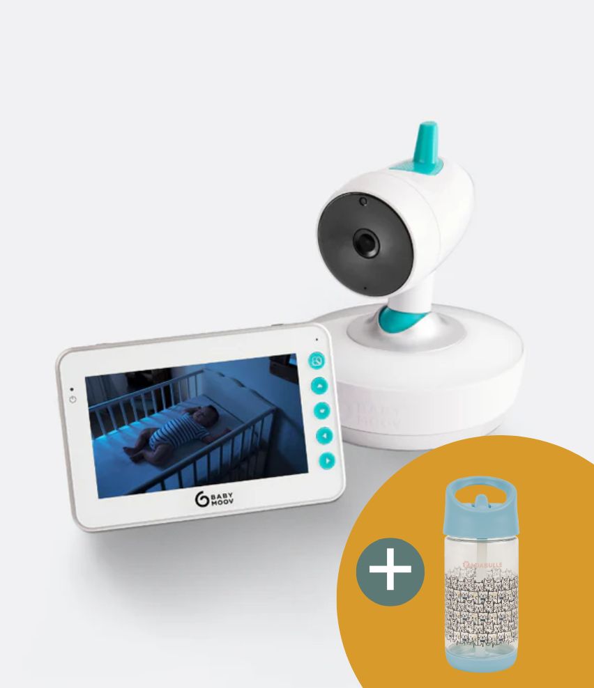 Babyphone Vidéo Babymoov Essential - Écran 2,4", Portée 250m - Avec Kit Mural Et Nuit Vision