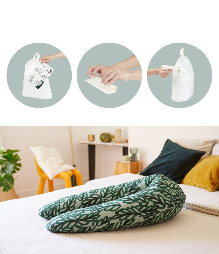 recharges microbilles polystyrène coussin paille intégrée