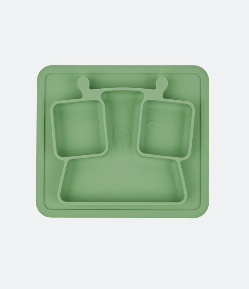 Assiette compartimentée anti-dérapante