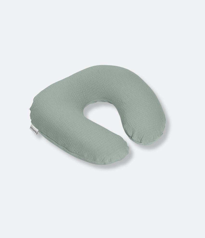 Doomoo Housse De Coussin De Grossesse Et D'allaitement Buddy - Tissu UltraDoux, Bio, Oeko-tex Et Extensible, Jersey Blue