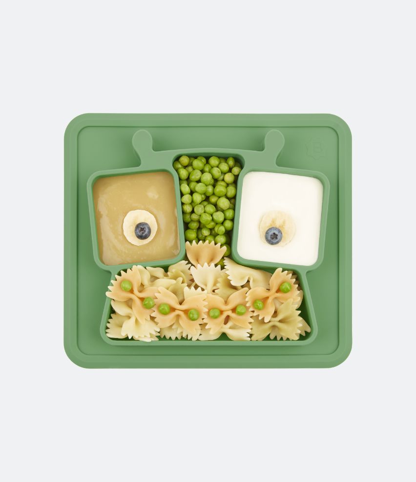 Assiette compartimentée anti-dérapante