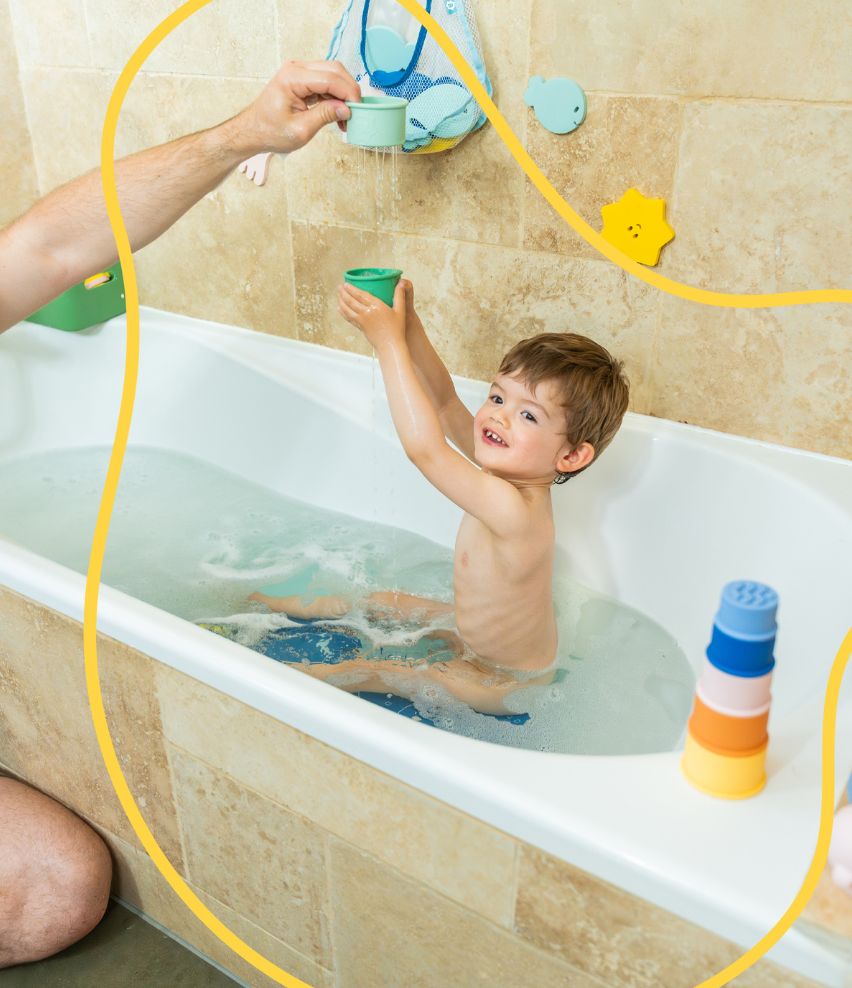 Jouets de bain empilables