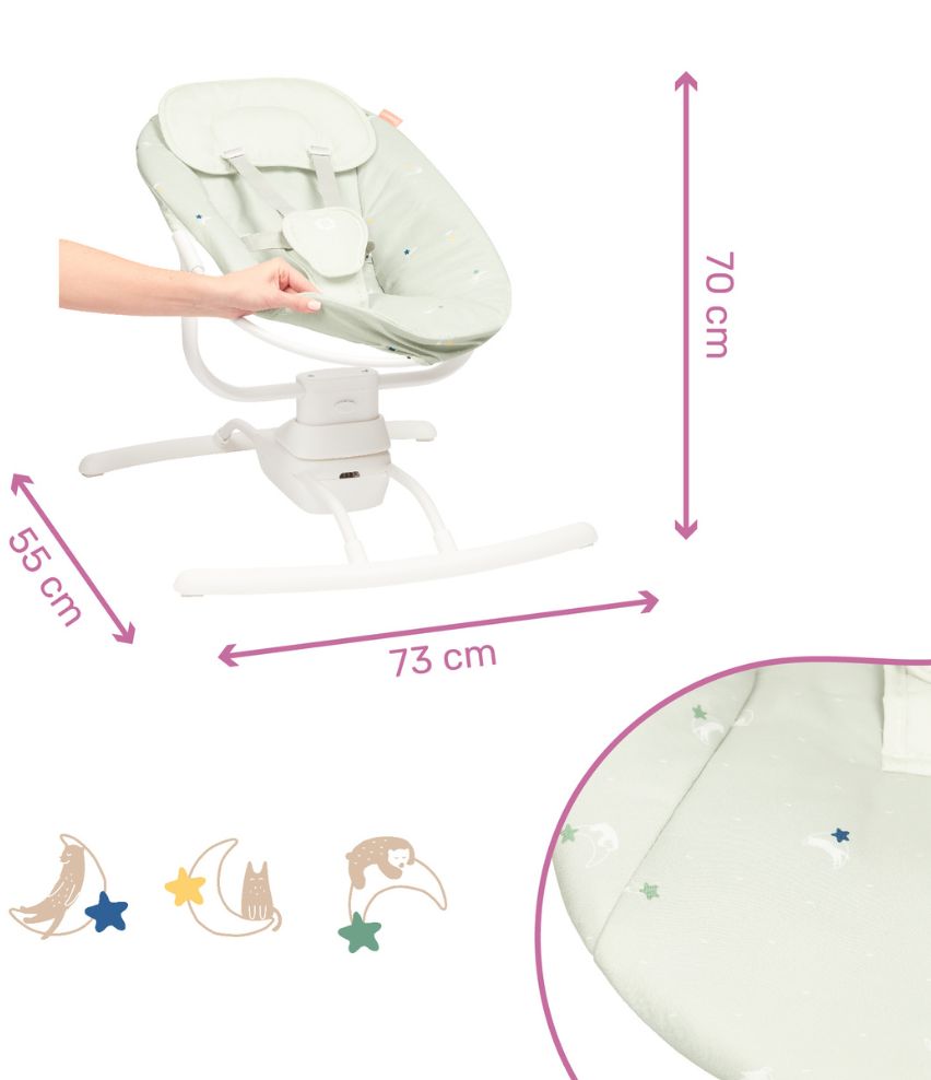 Balancelle bébé motorisée Pastel