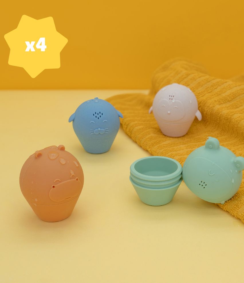 Lot de 4 aspergeurs de bain silicone