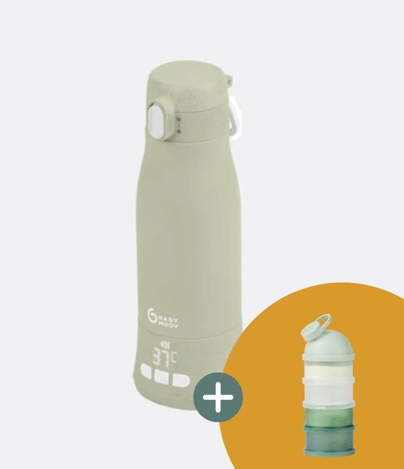 Babymoov Chauffe-Biberon Nomade Moov & Feed - Sans Fil, 340ml, Maintien Chaud 7h, Garantie à Vie