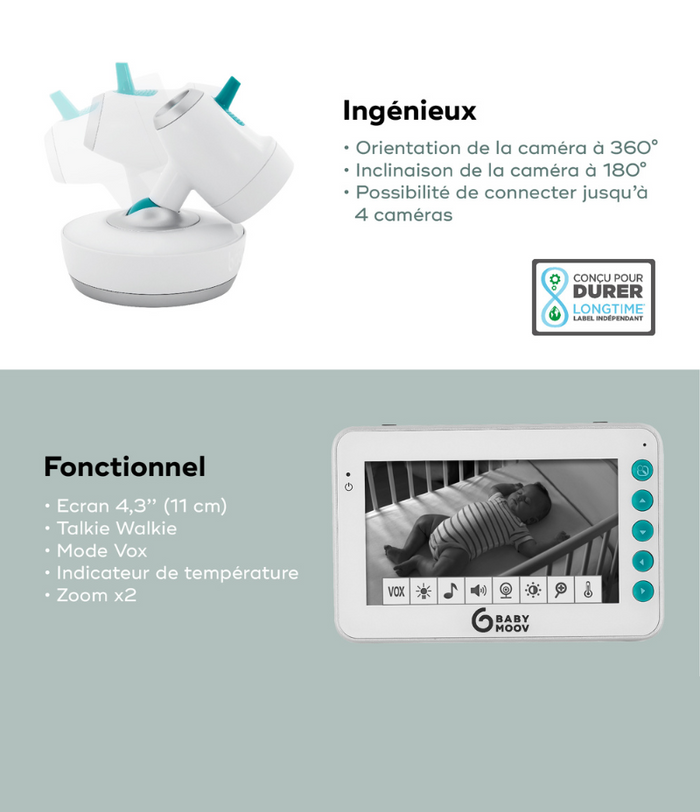 CELLONIC - Batterie 1400mAh Pour Babyphone Babymoov Yoo-Moov / Yoo-Travel / Yoo-Feel - Qualité Allemande