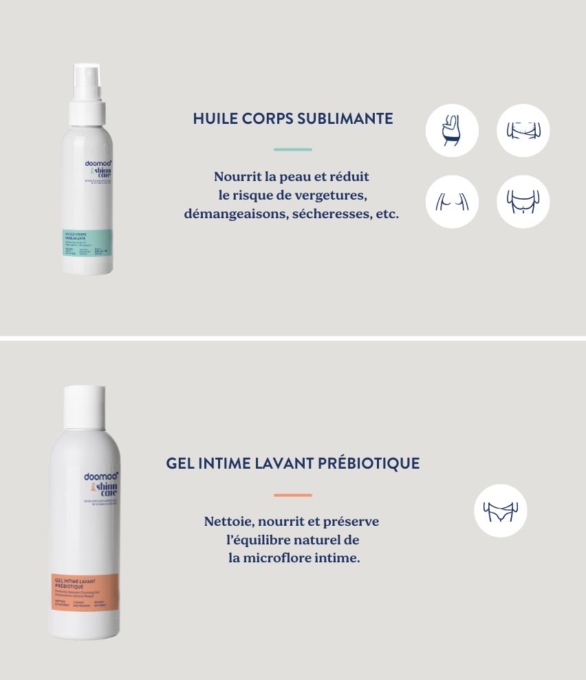 Coffret duo Huile anti-vergeture et Gel prebiotique