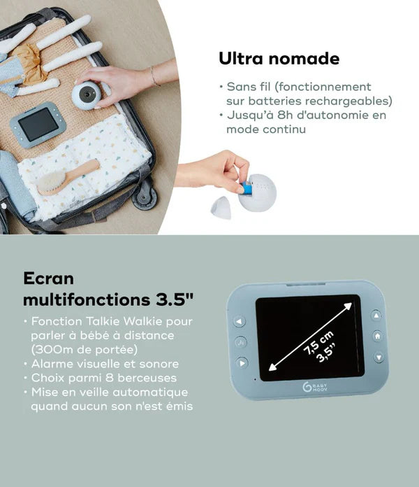 Babyphone Yoo Roll + sa caméra additionnelle